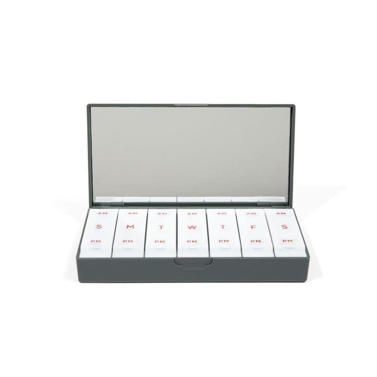 Am Pm Box Form Charcoal Gray AM/PM Pill Box – Port and Polish